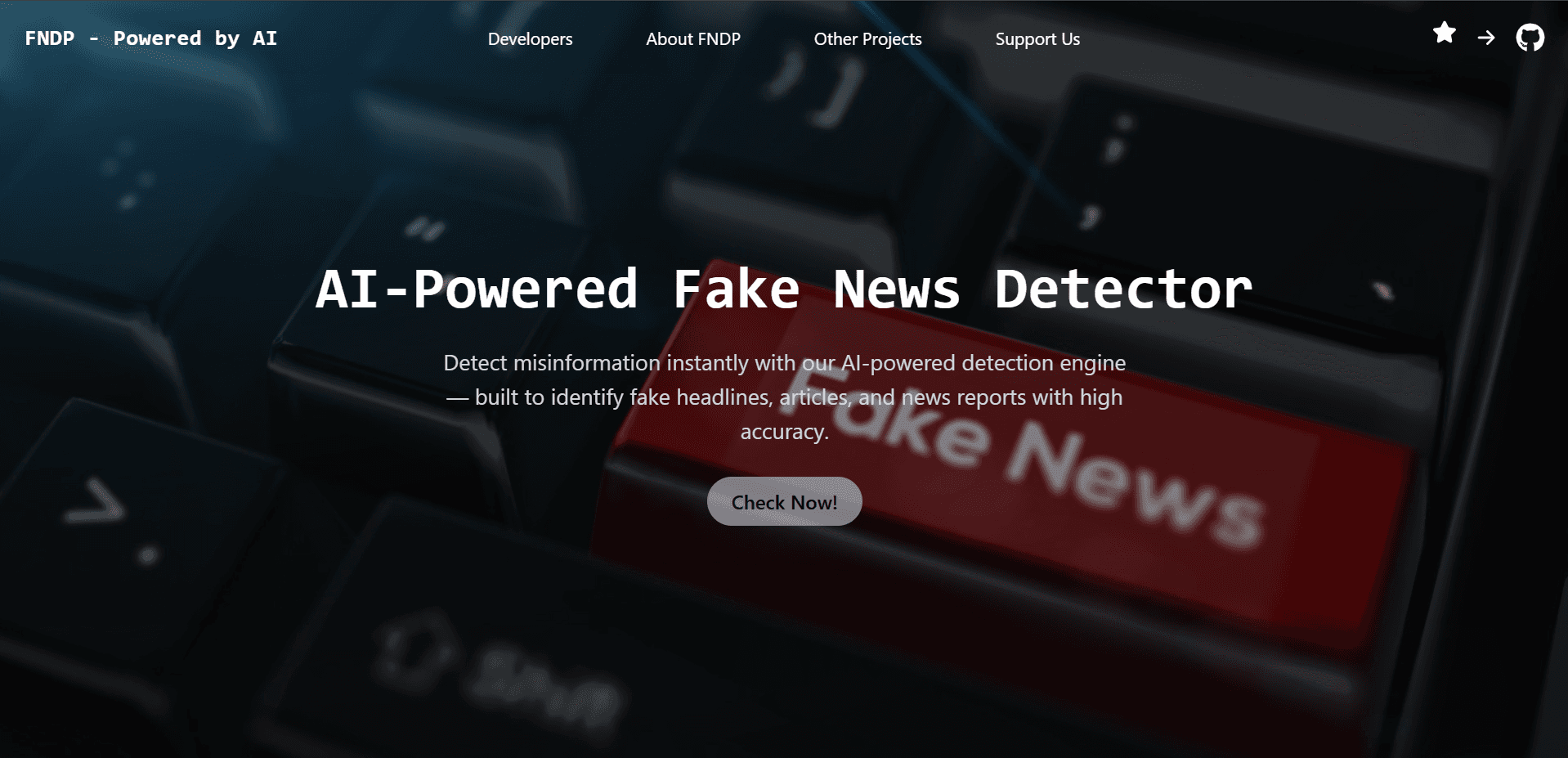 FNDP-Fake News Detector