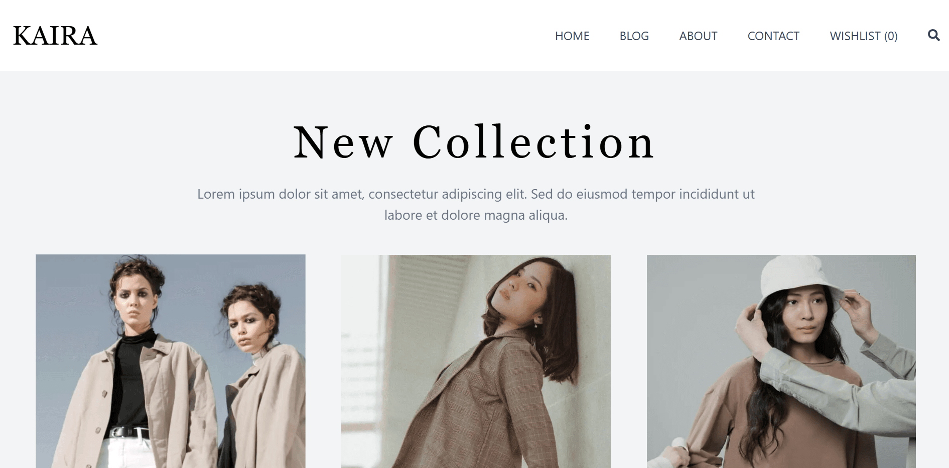 Kaira Landing page